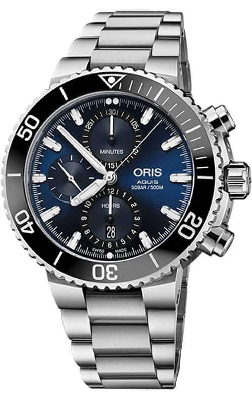 Oris Aquis Chronograph Mens Watch 01 774 7743 4155-07 8 24 05PEB | Bandiera Jewellers Toronto and Vaughan