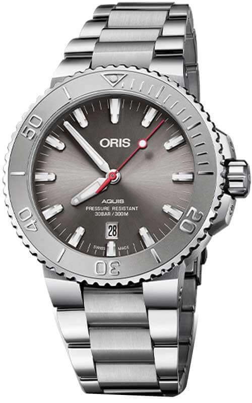 Oris Aquis Date Relief Mens Watch 01 733 7730 4153-07 8 24 05PEB | Bandiera Jewellers Toronto and Vaughan