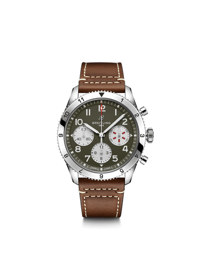 BREITLING Classic AVI Chronograph 42 Curtiss Warhawk A233802A1L1X1 Bandiera Jewellers