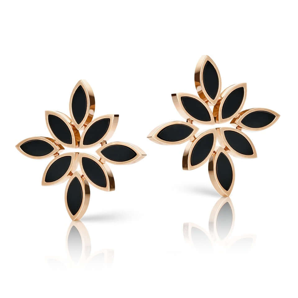 Pair of floral earrings with black accents on a white background

Pasquale Bruni Ghirlanda Luce di Loto Earrings 16726R Bandiera Jewellers