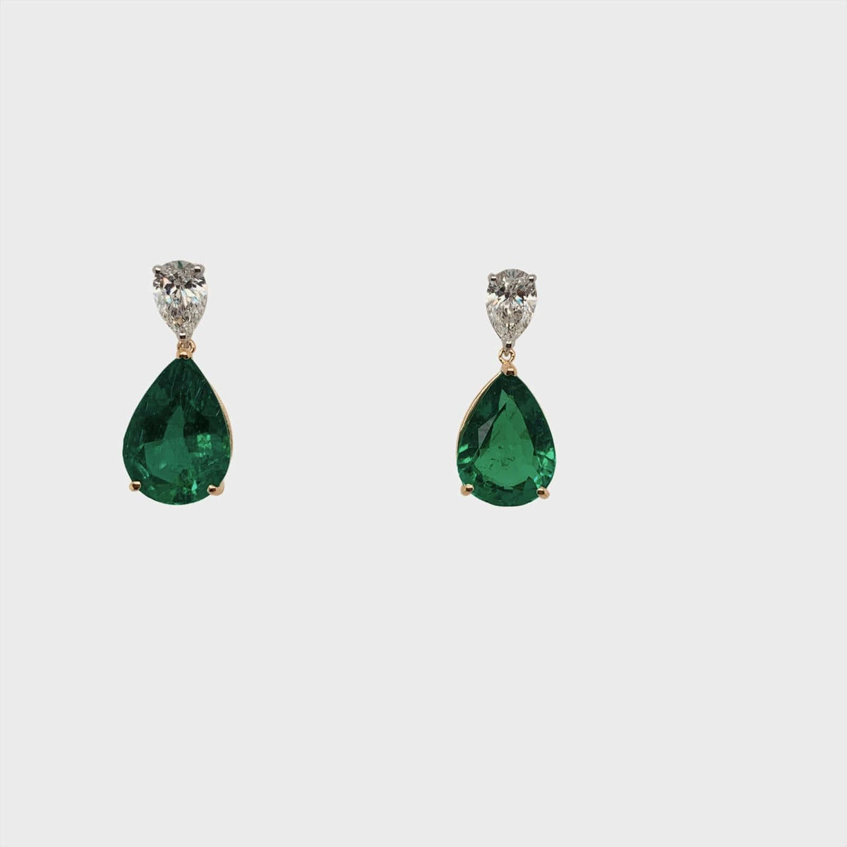 BJ Diamond 0.81ctw &amp; Emerald 1.68ctw Earrings 16773OBDSM