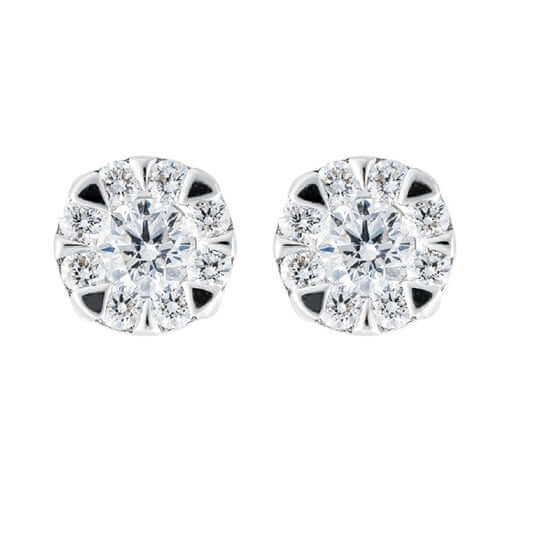 18k WG Earrings & Diamonds 17208LOB100D Bandiera Jewellers