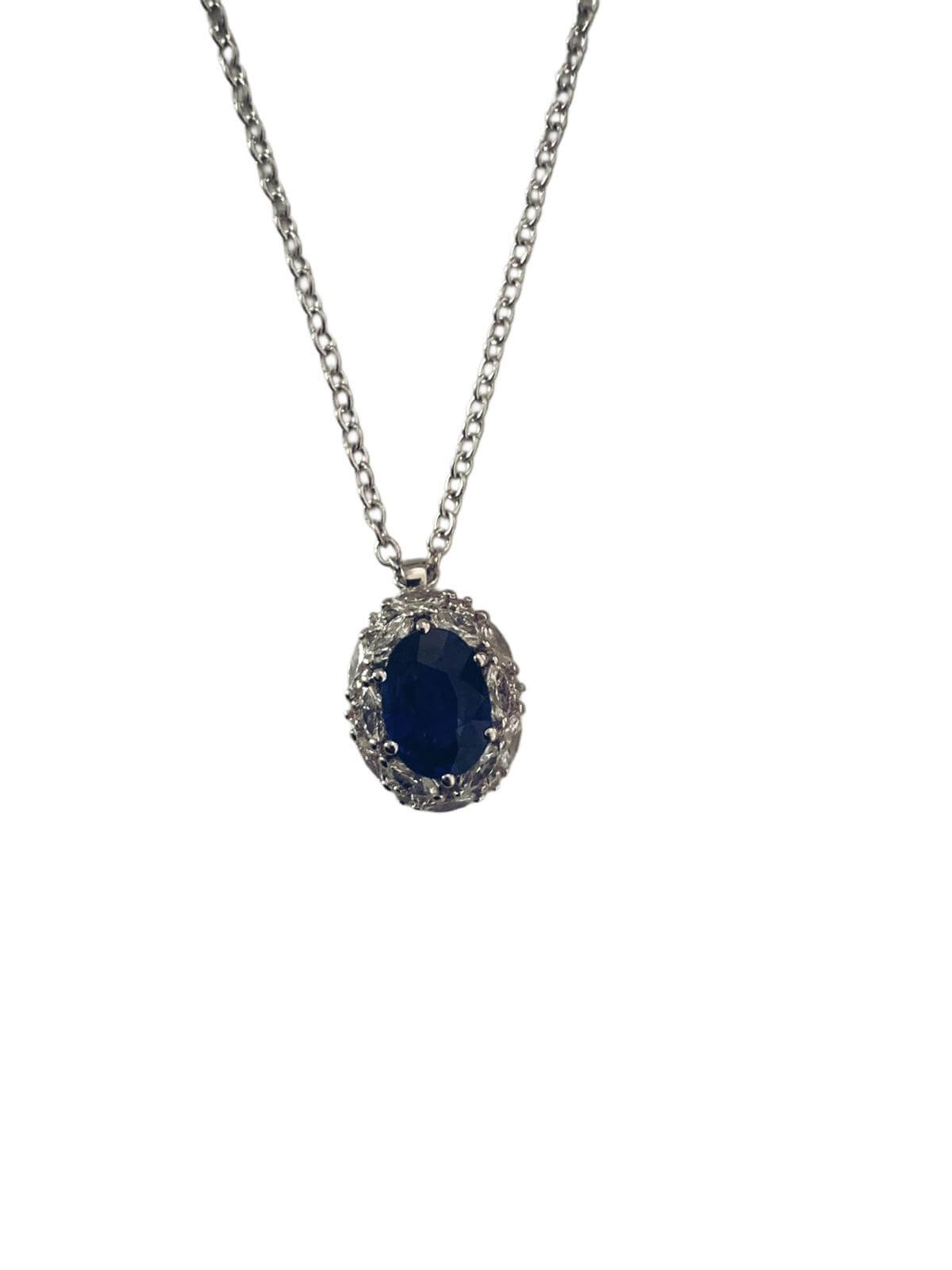 BJ Diamond & Sapphire Necklace 18132PBDZ DM 0.04 MQ 0.38 SP1.06