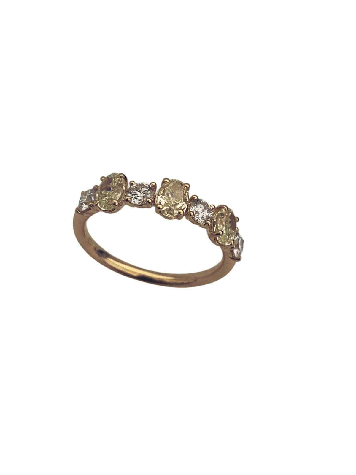 BJ Diamond Ring 18174AGDFY 0.55ct Oval 1.04ct