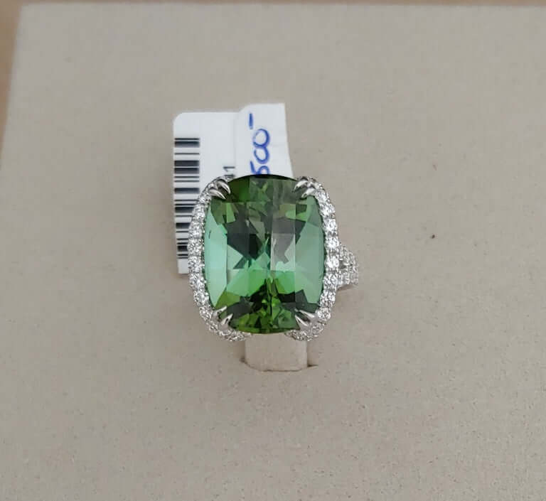 Bandiera Jewellers Special Tourmaline and Diamond Cocktail Ring AJ-RW18041
