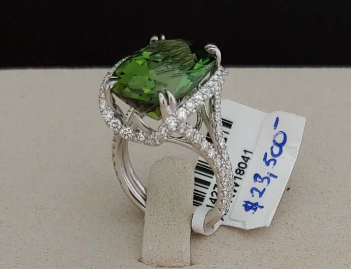 Bandiera Jewellers Special Tourmaline and Diamond Cocktail Ring AJ-RW18041