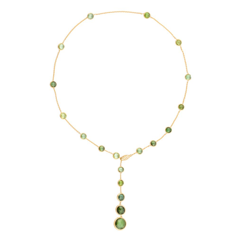 Marco Bicego Jaipur Colour Lariat Necklace with Green Tourmaline CB2846-B_TV01_Y, Bandiera Jewellers