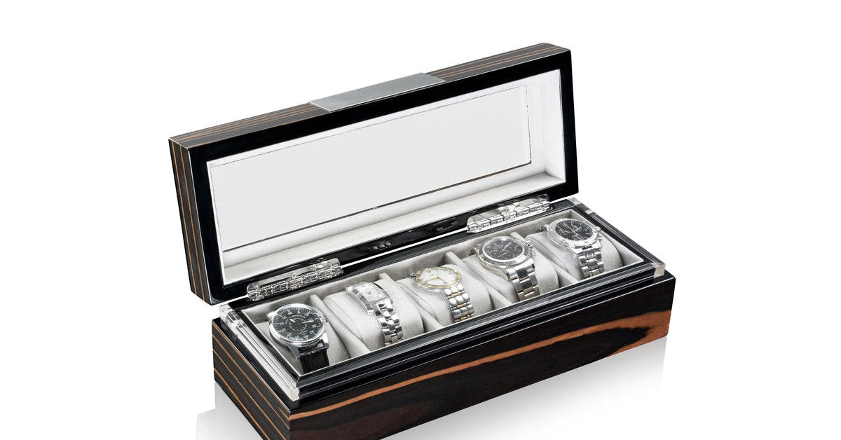 Executive 5 Watches Macassar &amp; Gray Box