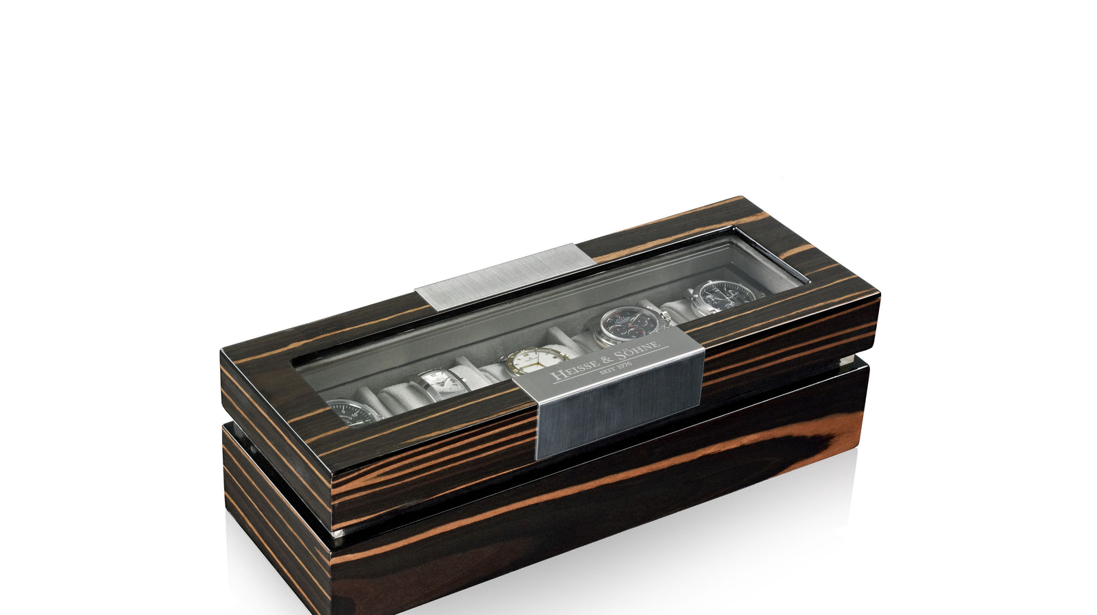 Executive 5 Watches Macassar & Gray Box