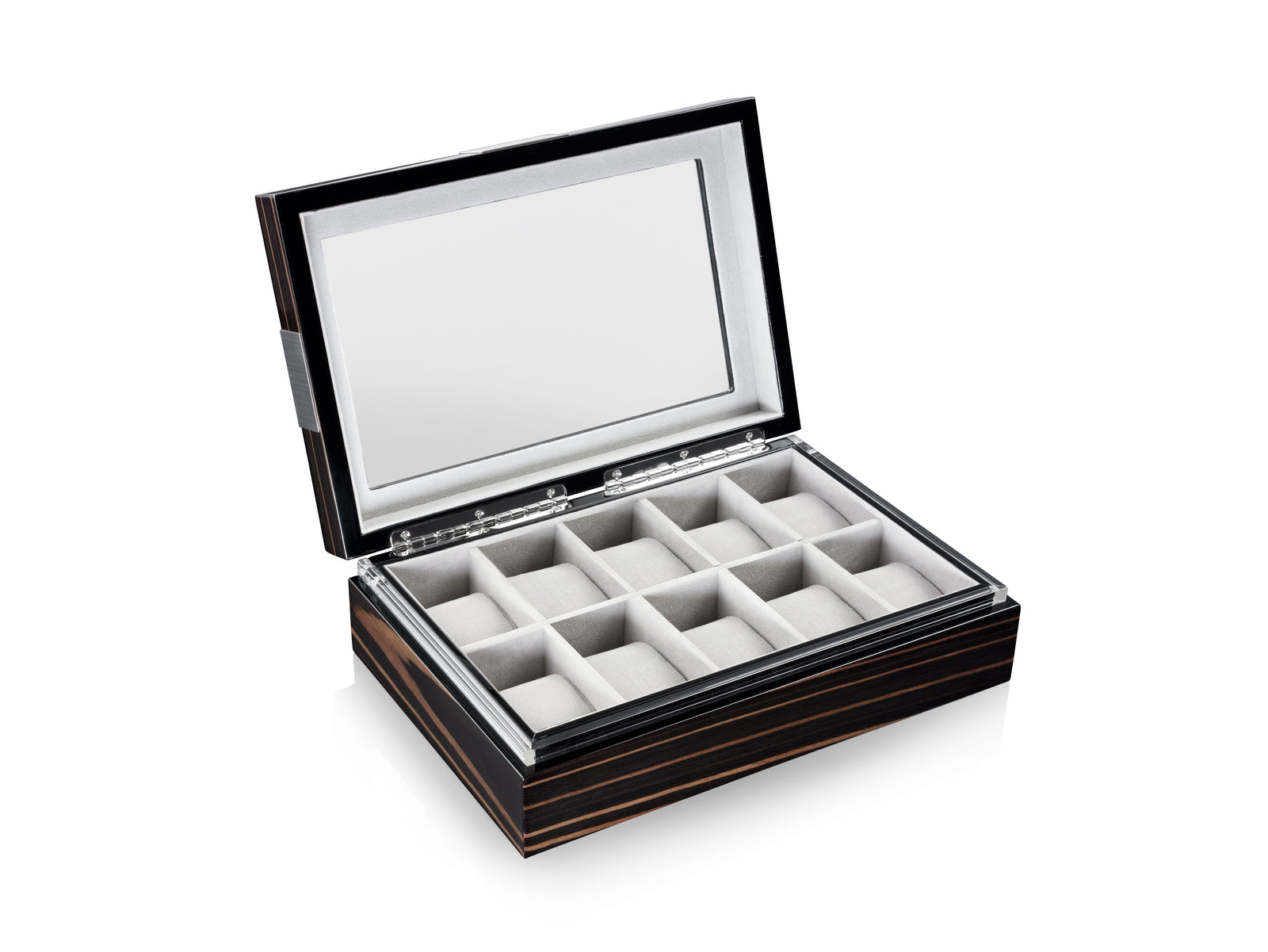 Executive 10 Watches Macassar & Gray Box