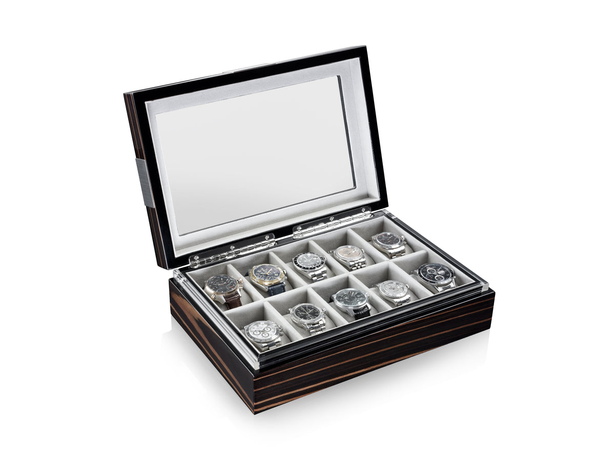 Executive 10 Watches Macassar &amp; Gray Box