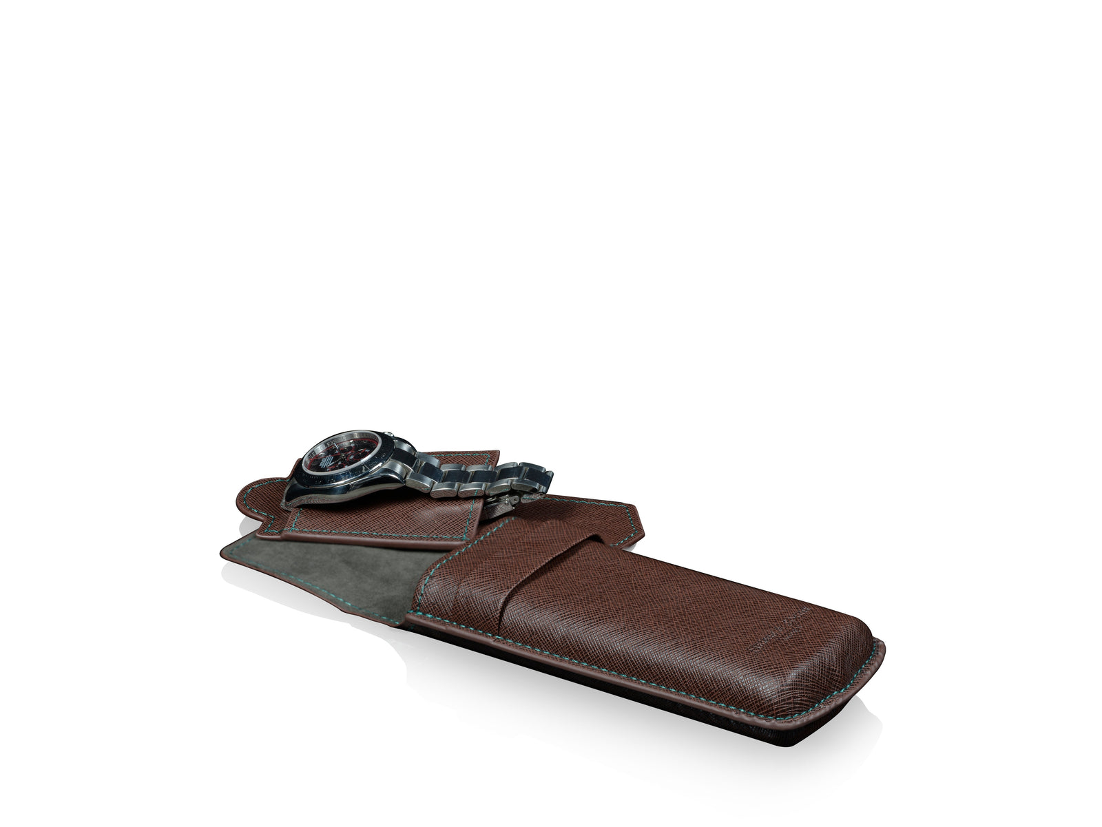 Mondo Saffiano Brown & Green