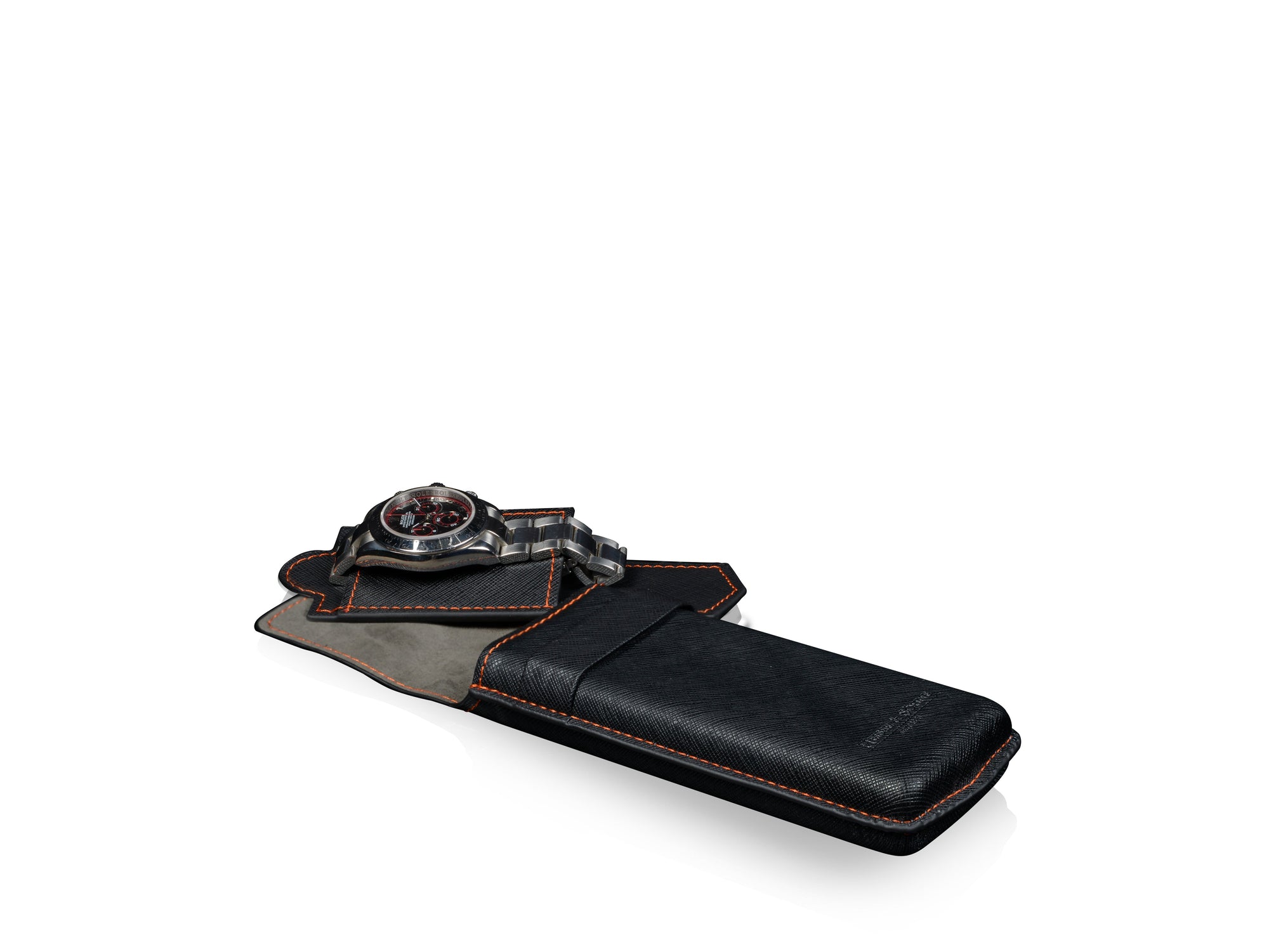 Mondo Saffiano Black & Orange