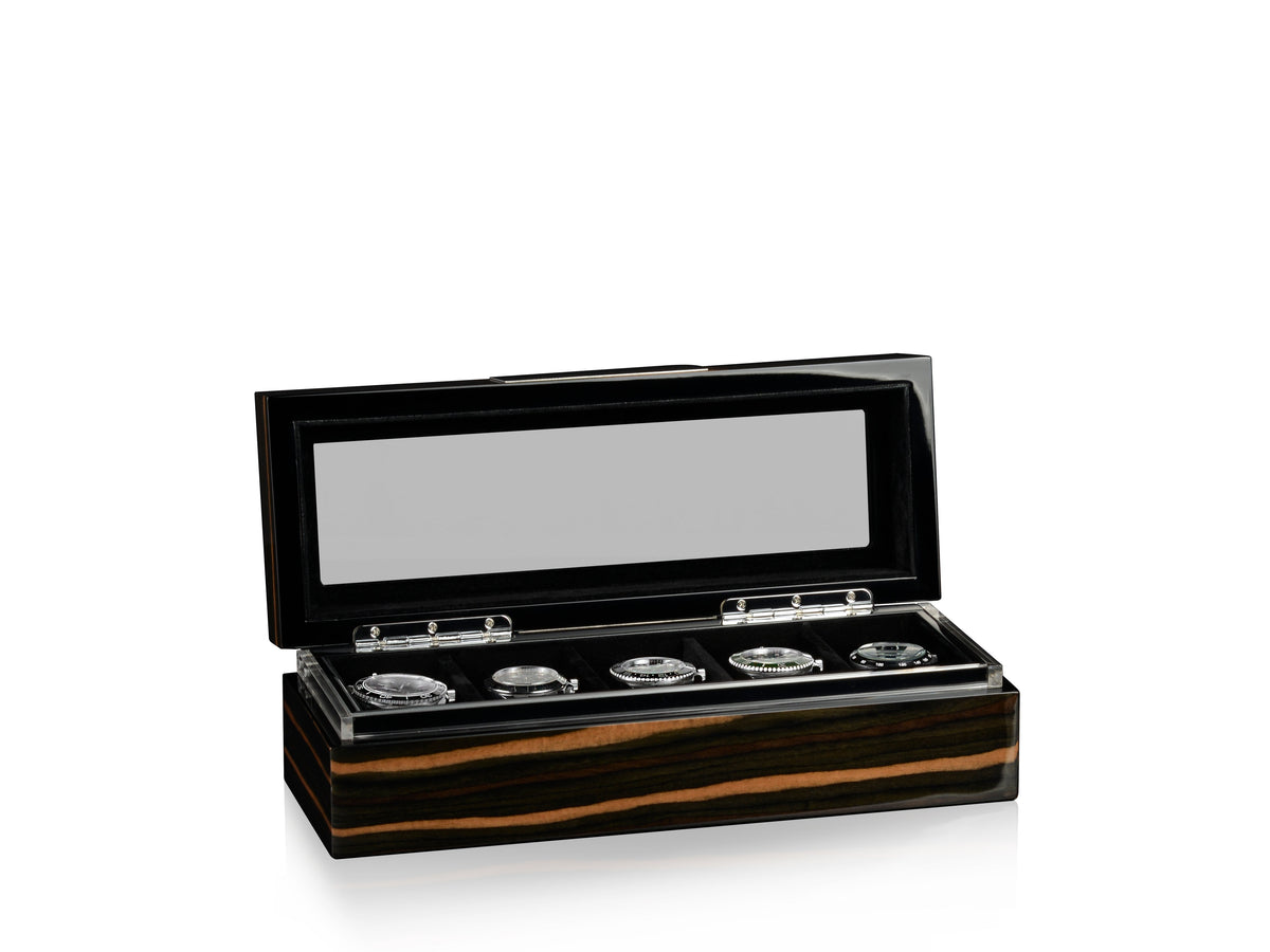 Executive 5 Watches Macassar &amp; Black Box