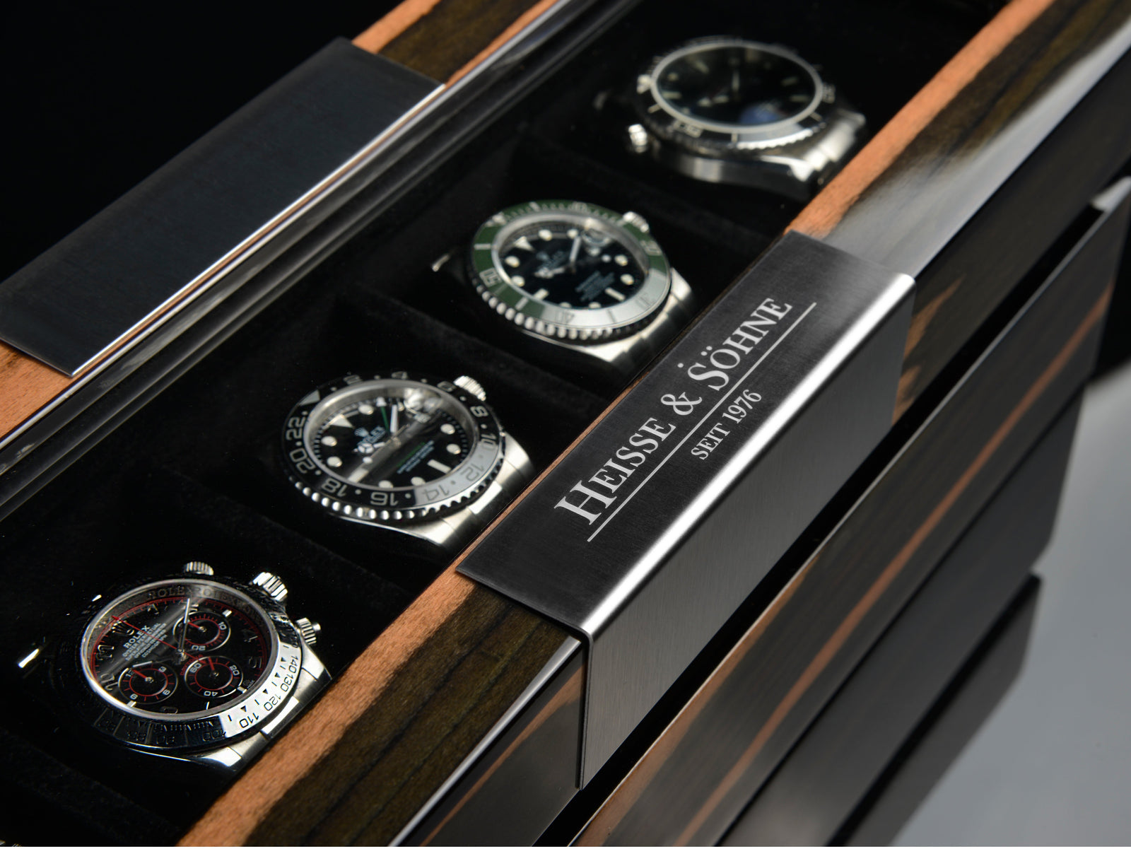Executive 5 Watches Macassar & Black Box