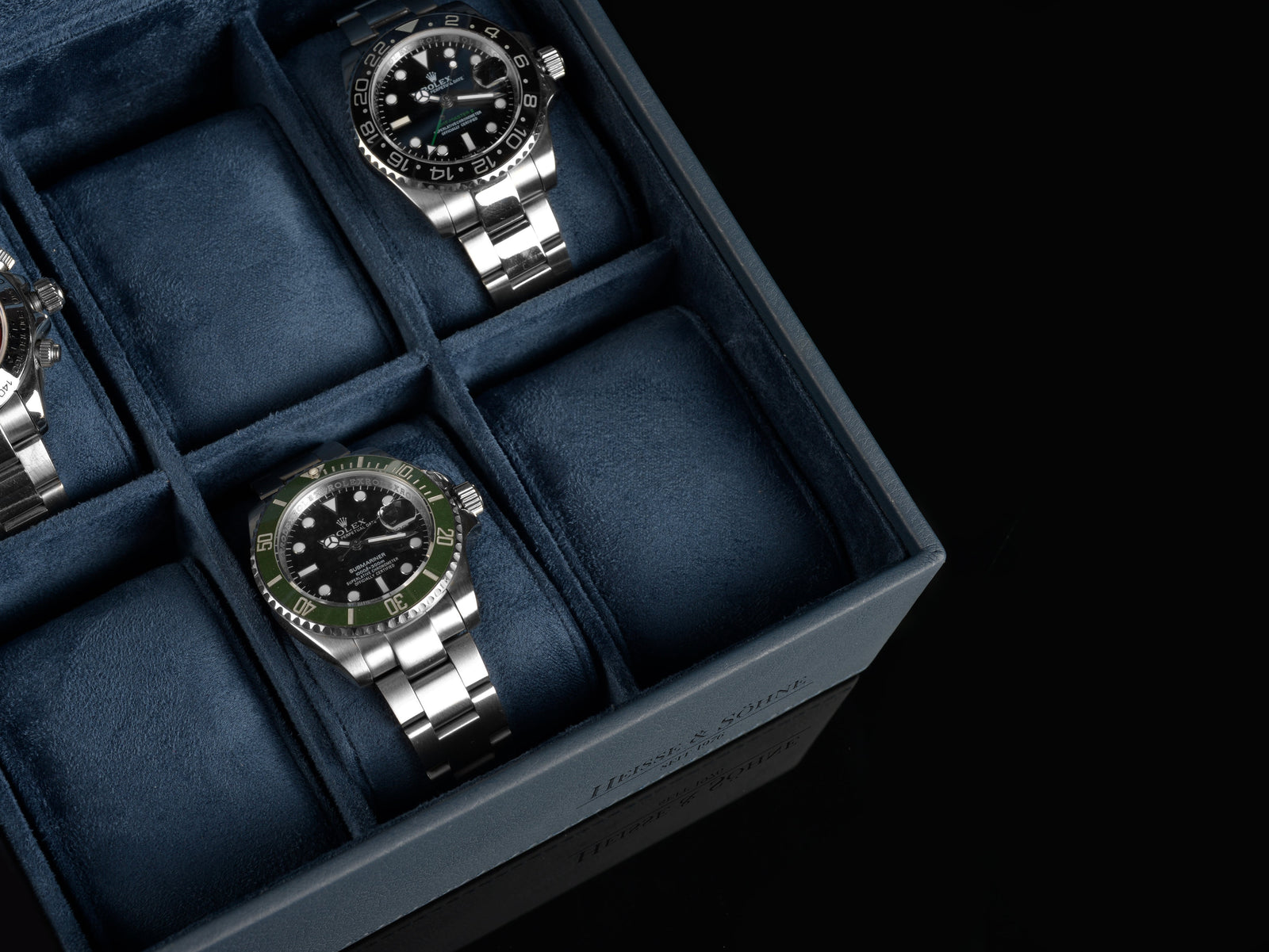 Mirage Watch Box L Blue 6 - Top Part