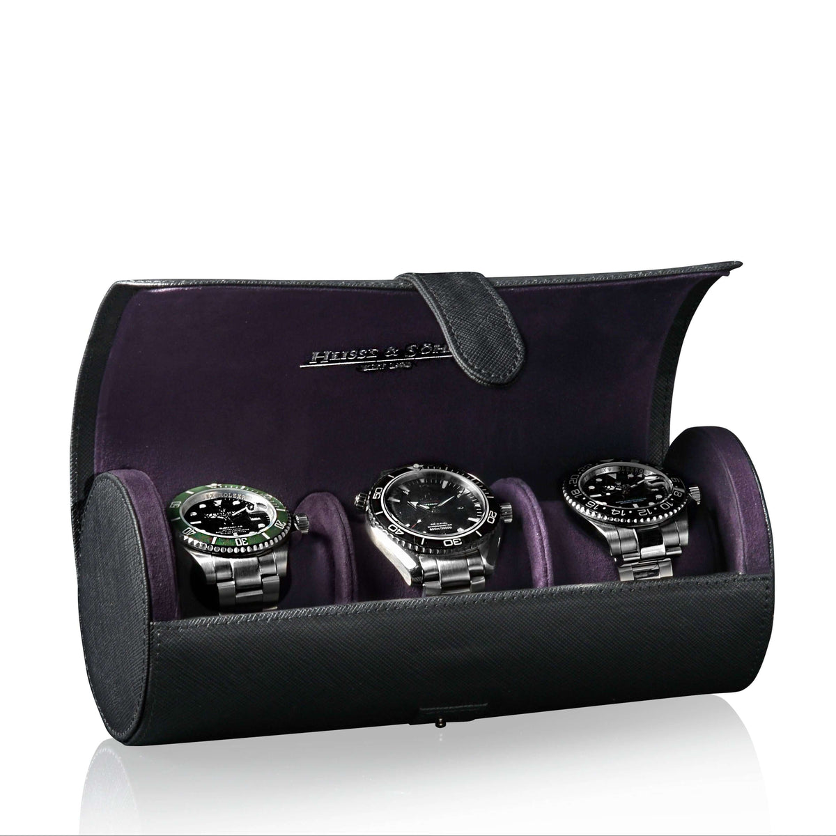 Rondo 3 Watch Roll Black & Purple