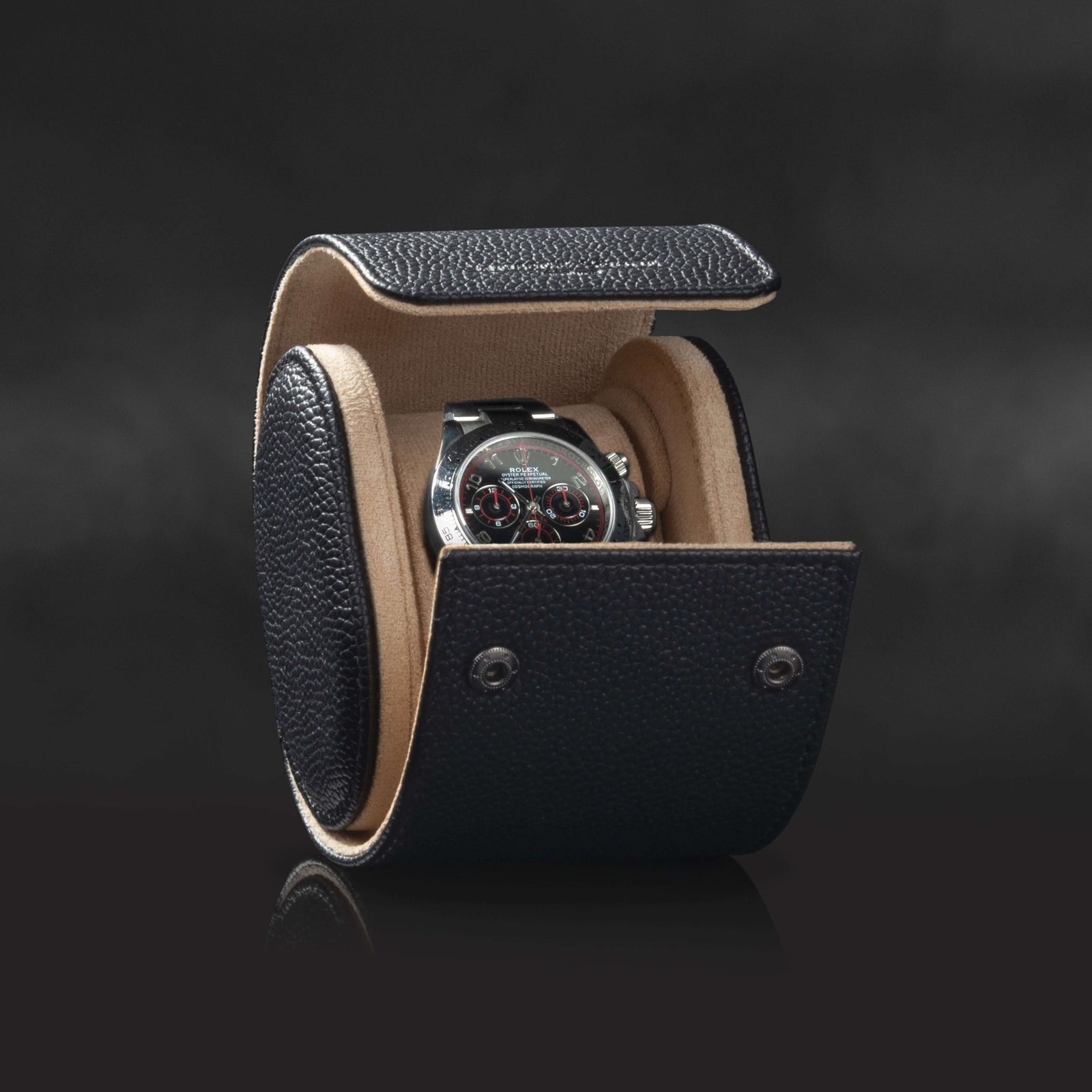 Charles Single Watch Roll Black & Cream