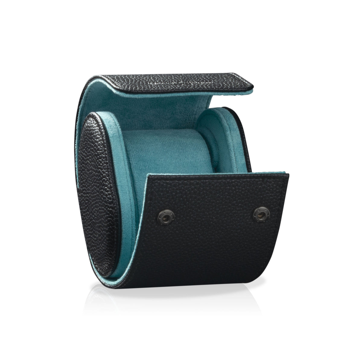 Charles Single Watch Roll Black &amp; Turquoise