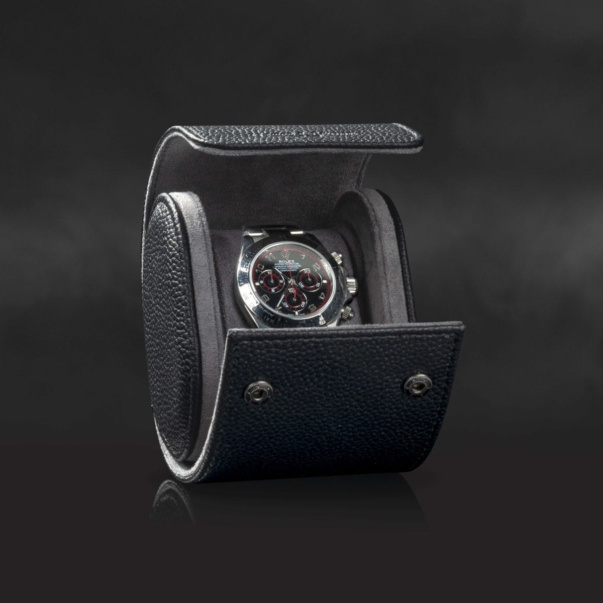 Charles Single Watch Roll Black & Anthracite