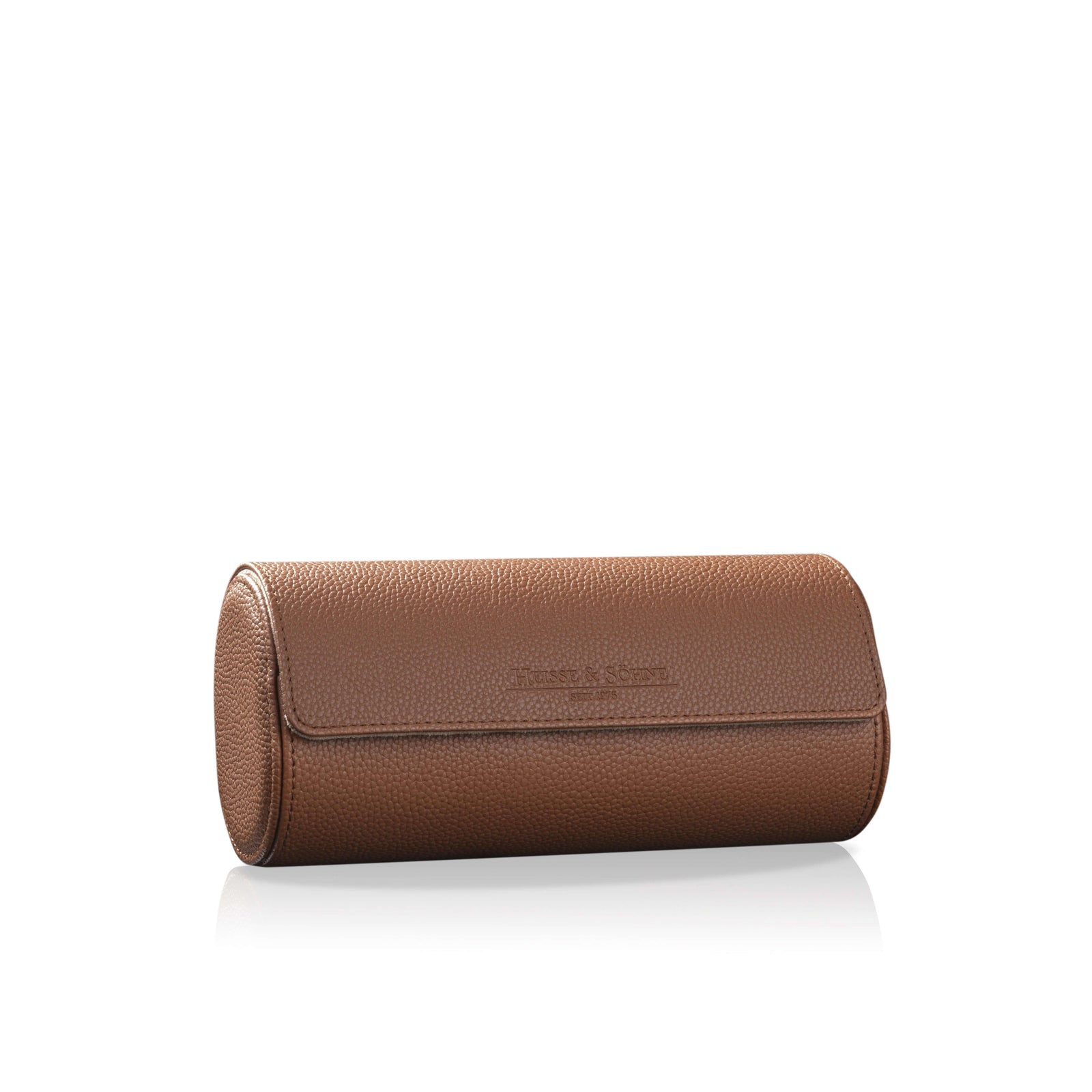 Charles Triple Watch Roll Brown & Cream