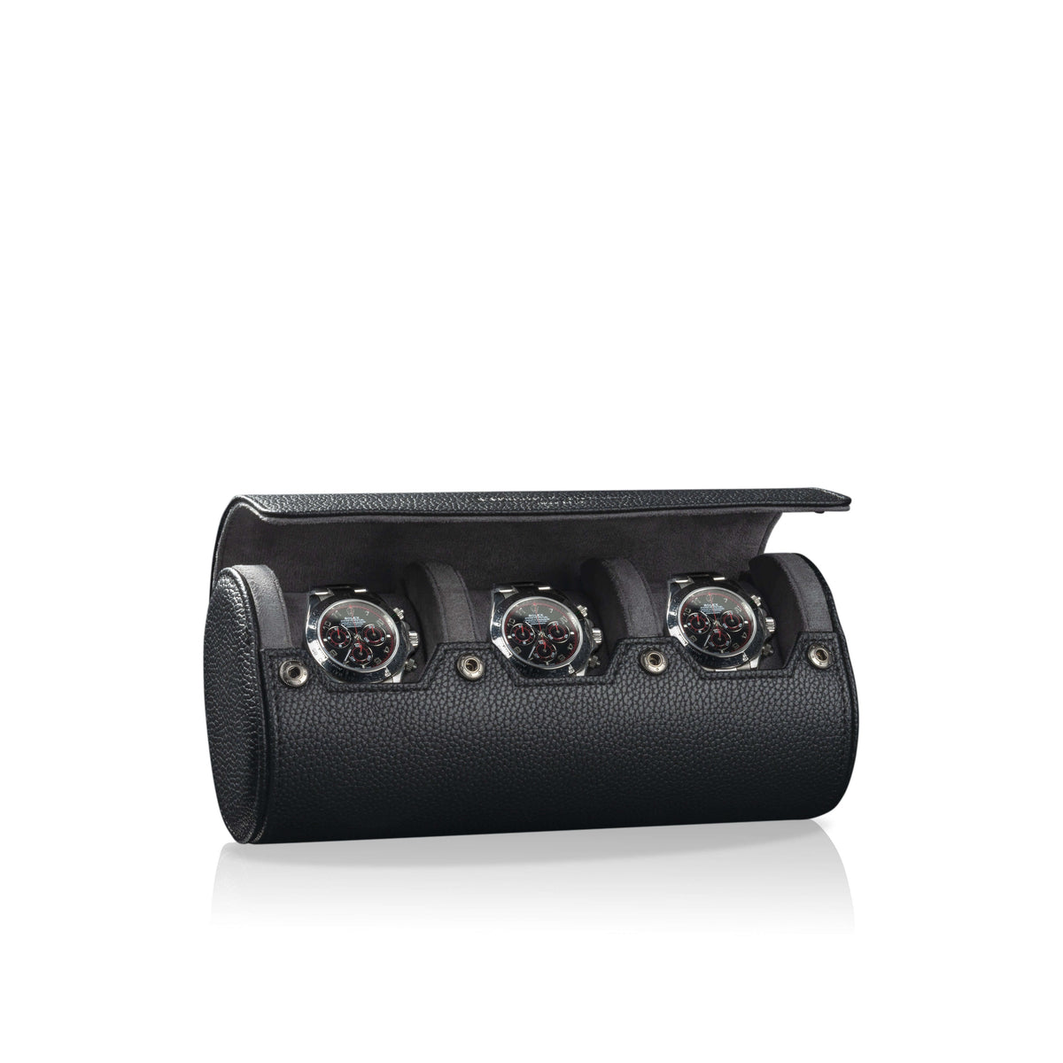 Charles Triple Watch Roll Black & Anthracite