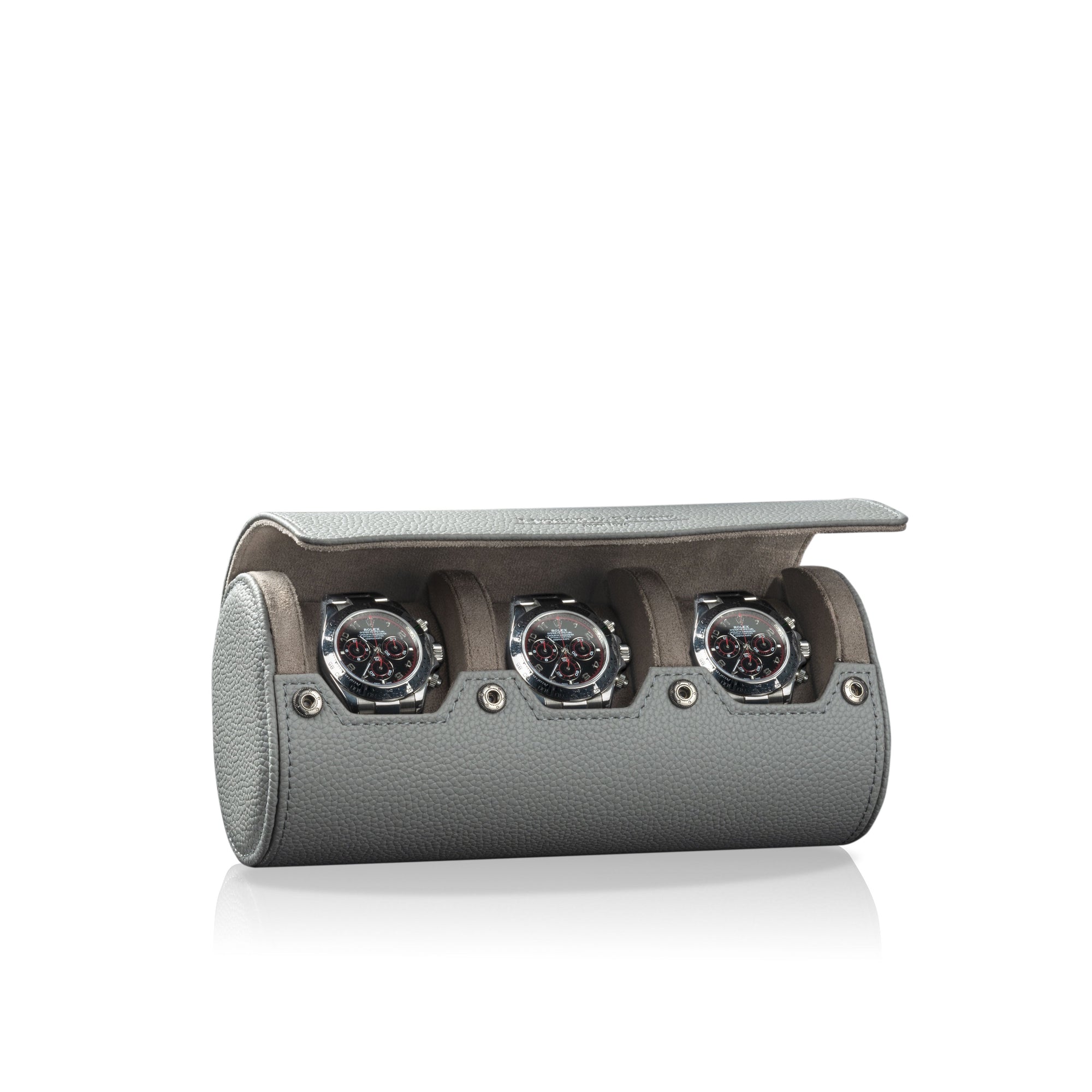 Charles Triple Watch Roll Grey & Grey