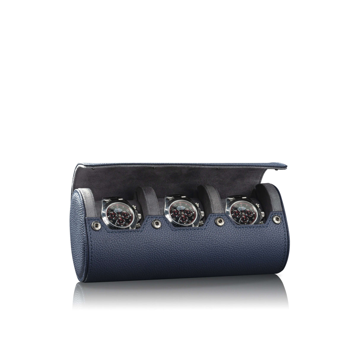Charles Triple Watch Roll Blue & Anthracite