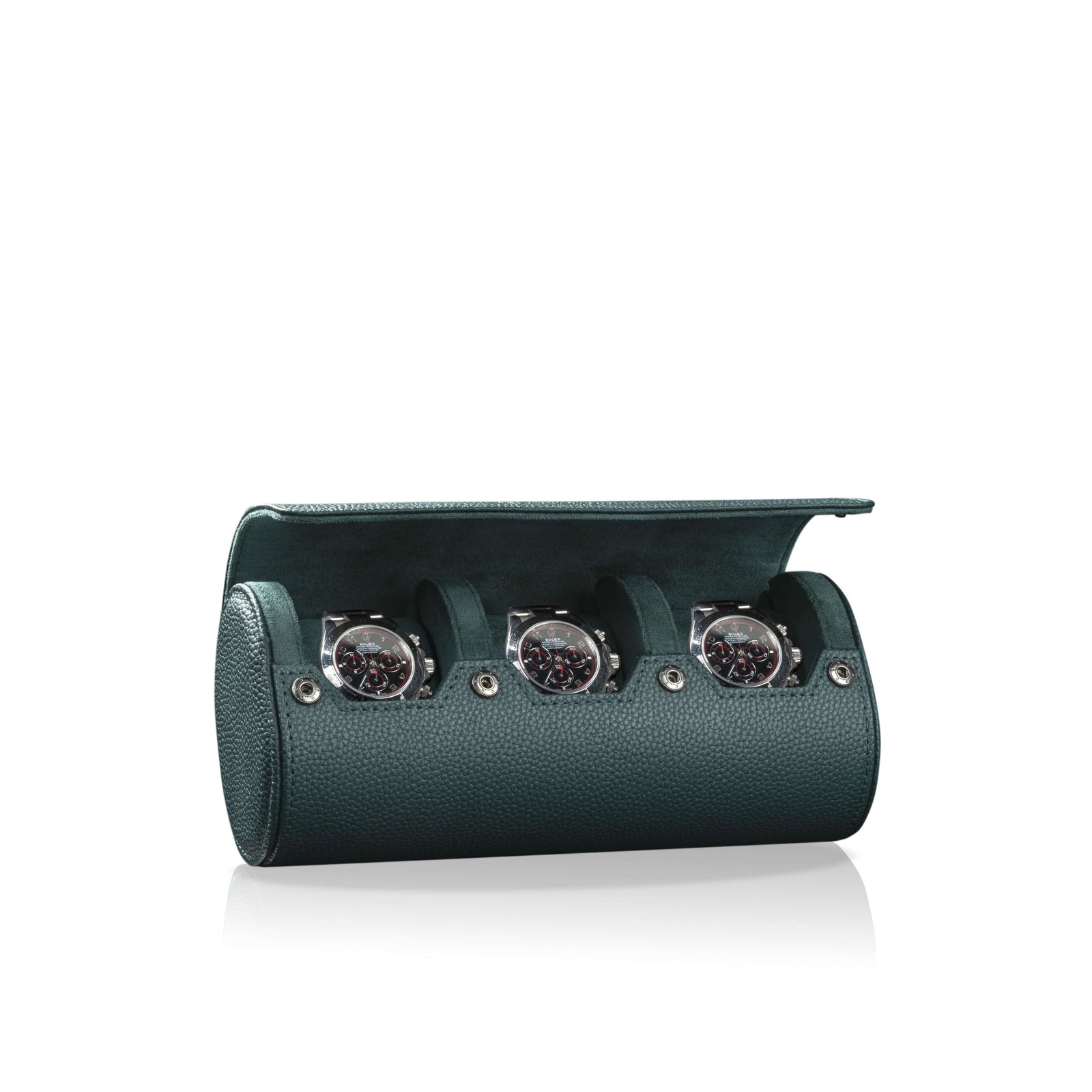 Charles Triple Watch Roll Green & Green