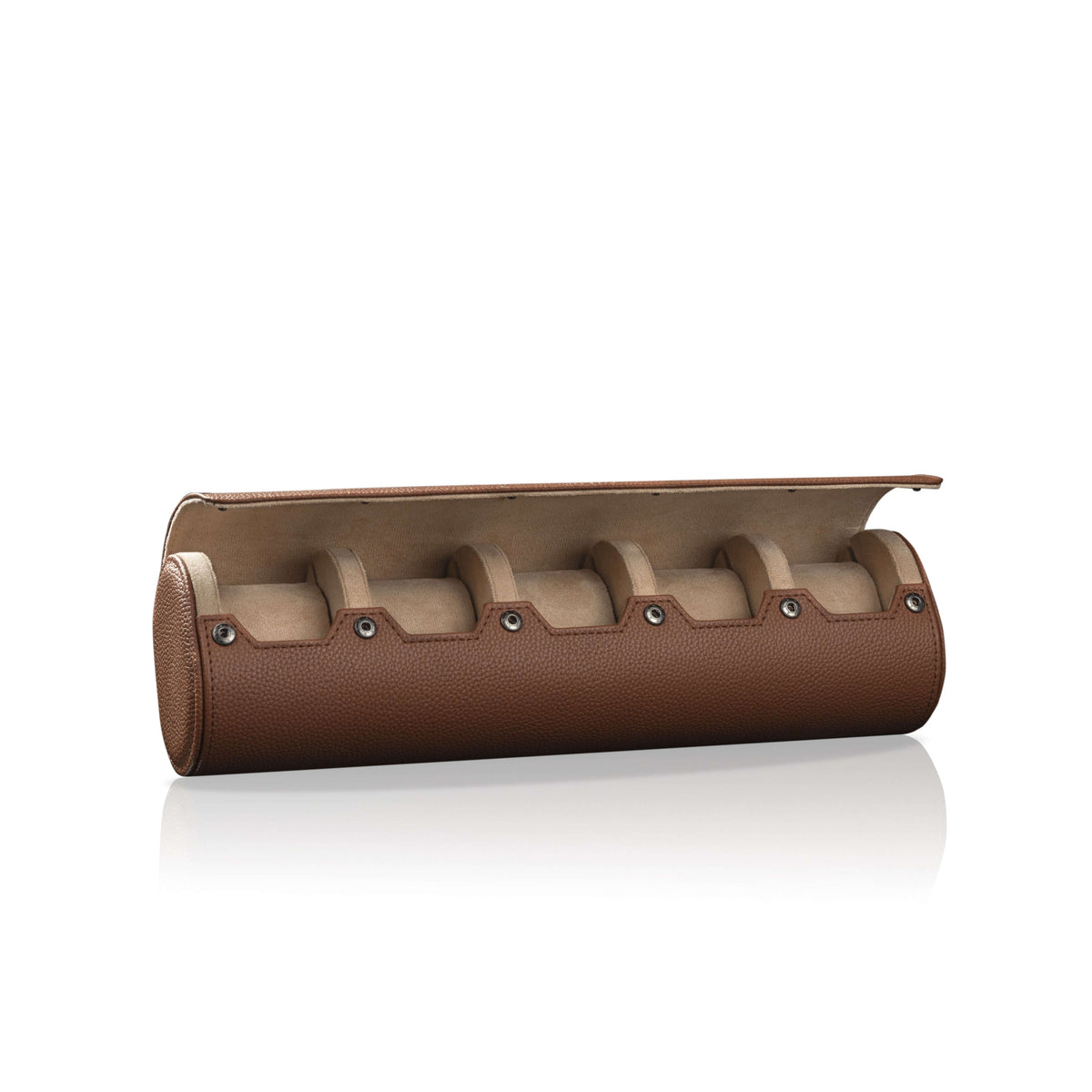 Charles 5 Watch Roll Brown &amp; Cream