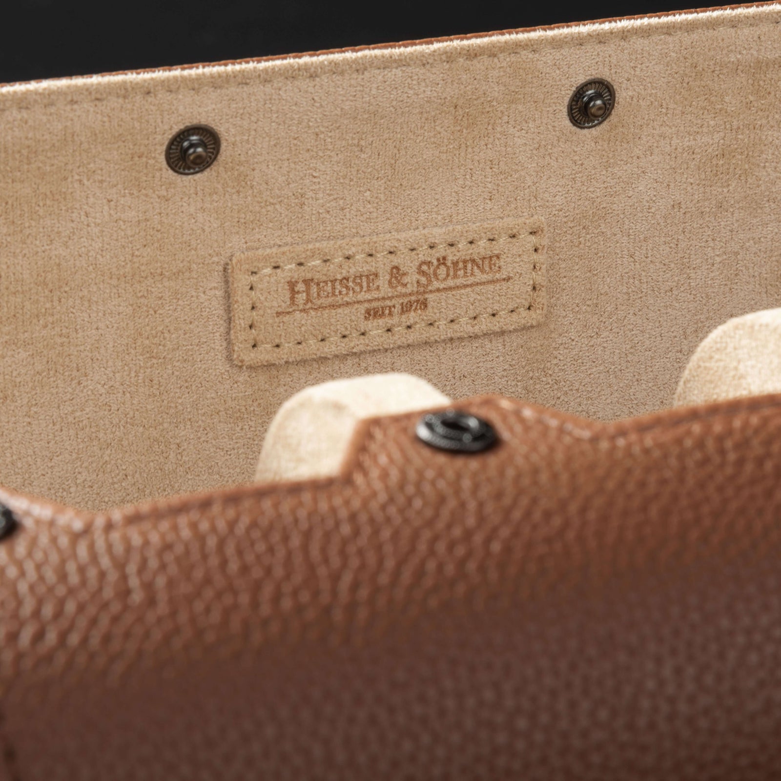 Charles 5 Watch Roll Brown & Cream