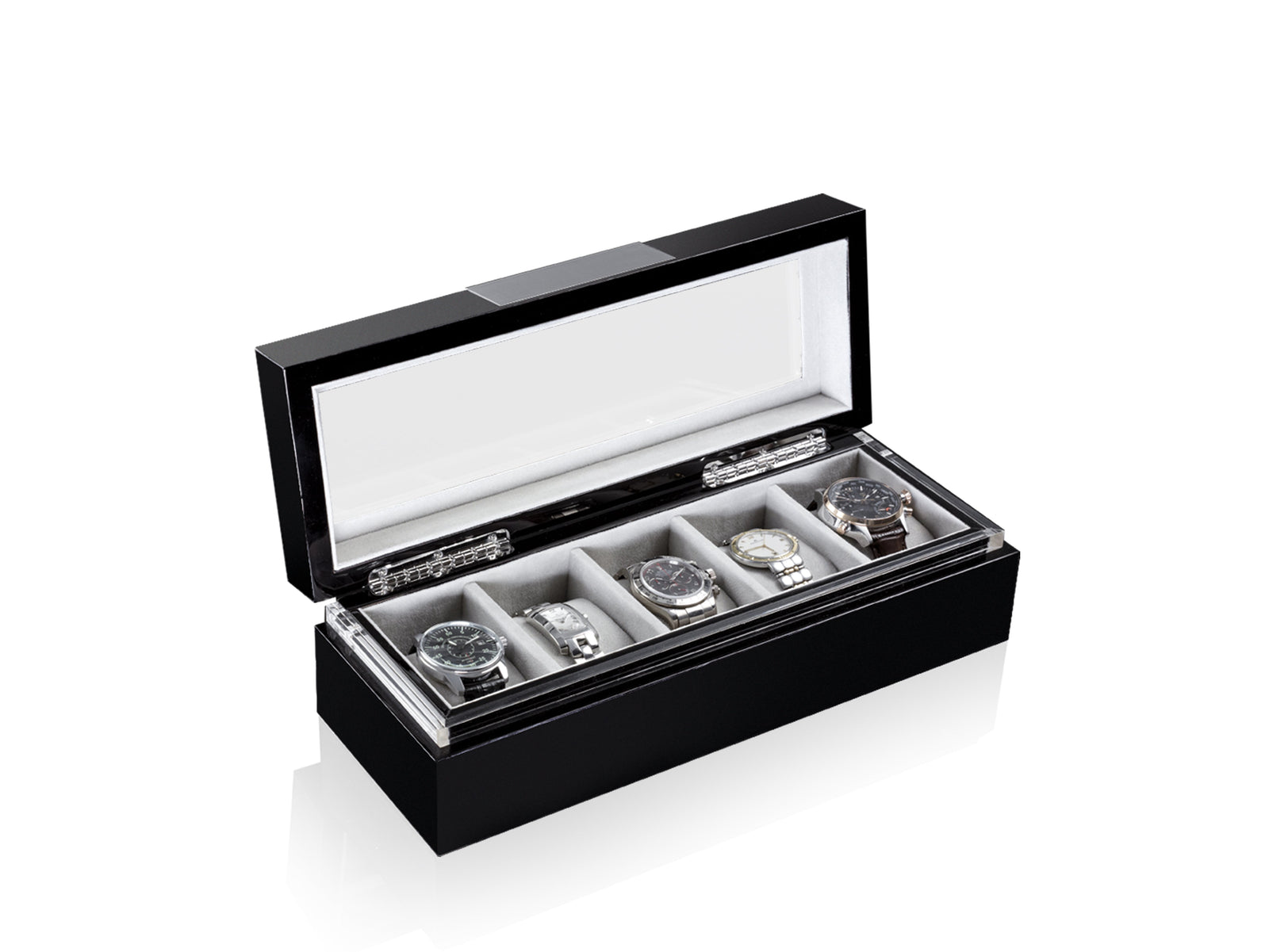 Executive 5 Watches Black & Gray Box