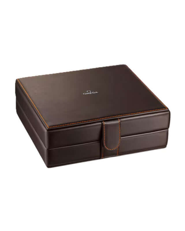 Omega Fine Leather Watch Box - Brown 7070320012 Bandiera Jewellers