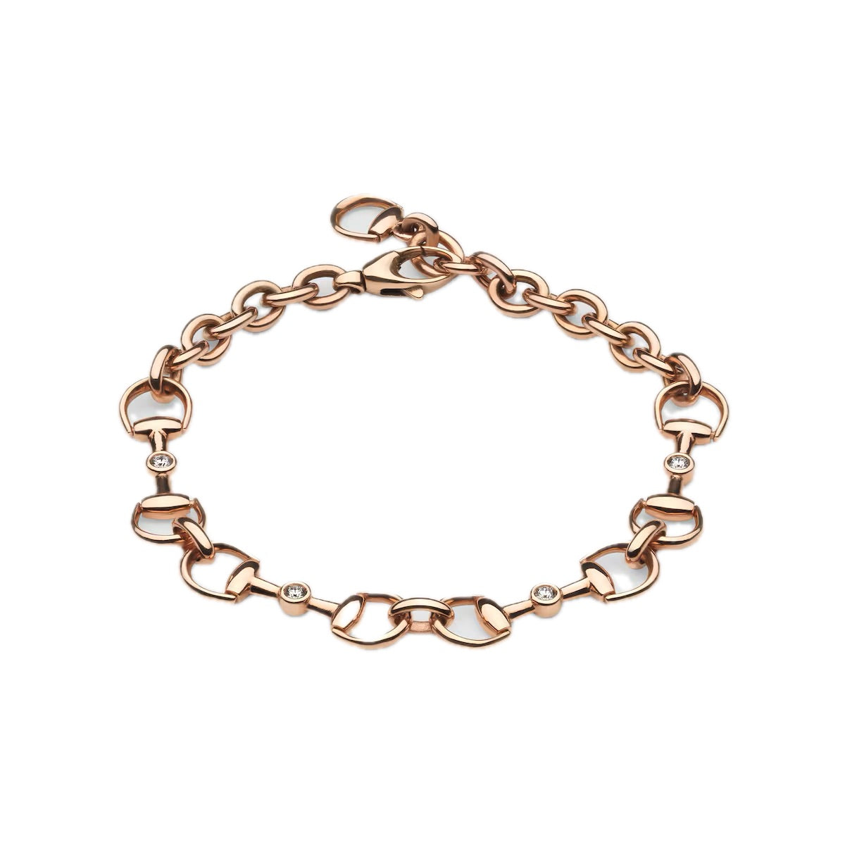 GUCCI Horsebit Diamond Bracelet in 18kt Rose Gold YBA796178001 Bandiera Jewellers
