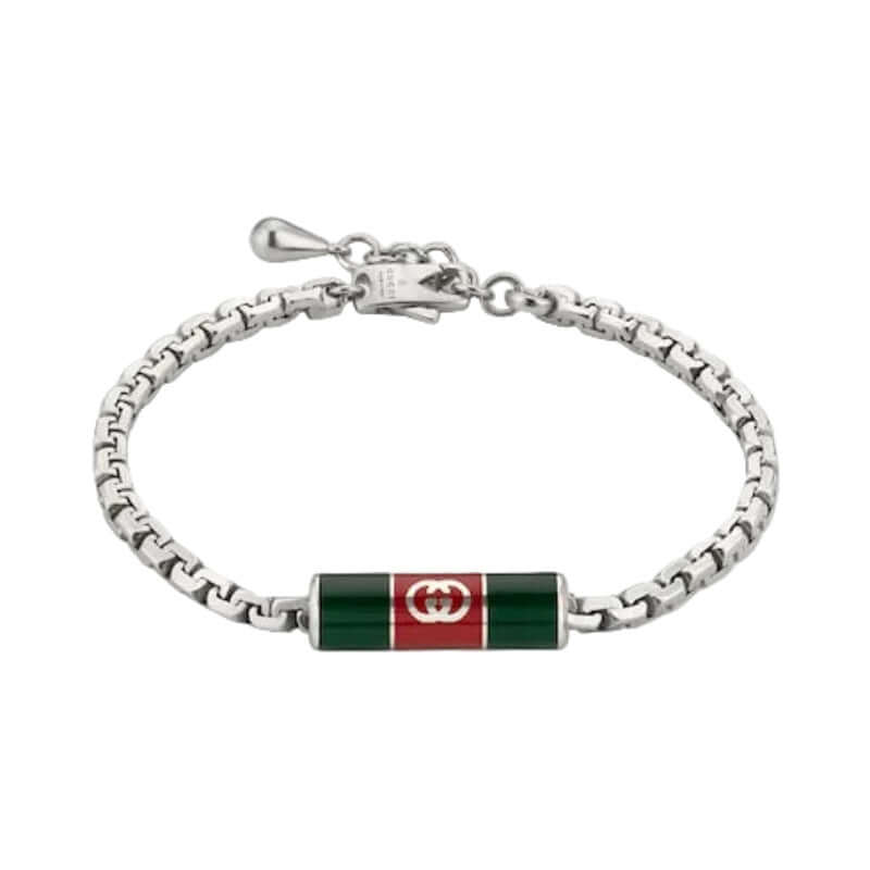 GUCCI Web Silver Bracelet YBA853846001 Bandiera Jewellers