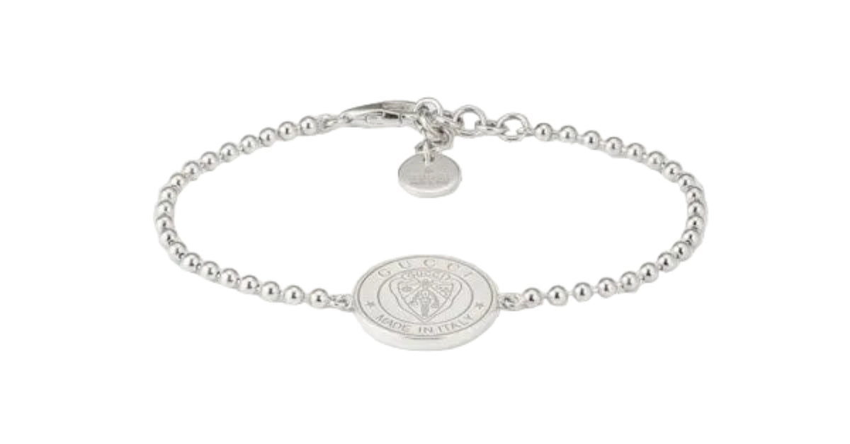 GUCCI Crest Silver Bracelet YBA874248001 Bandiera Jewellers