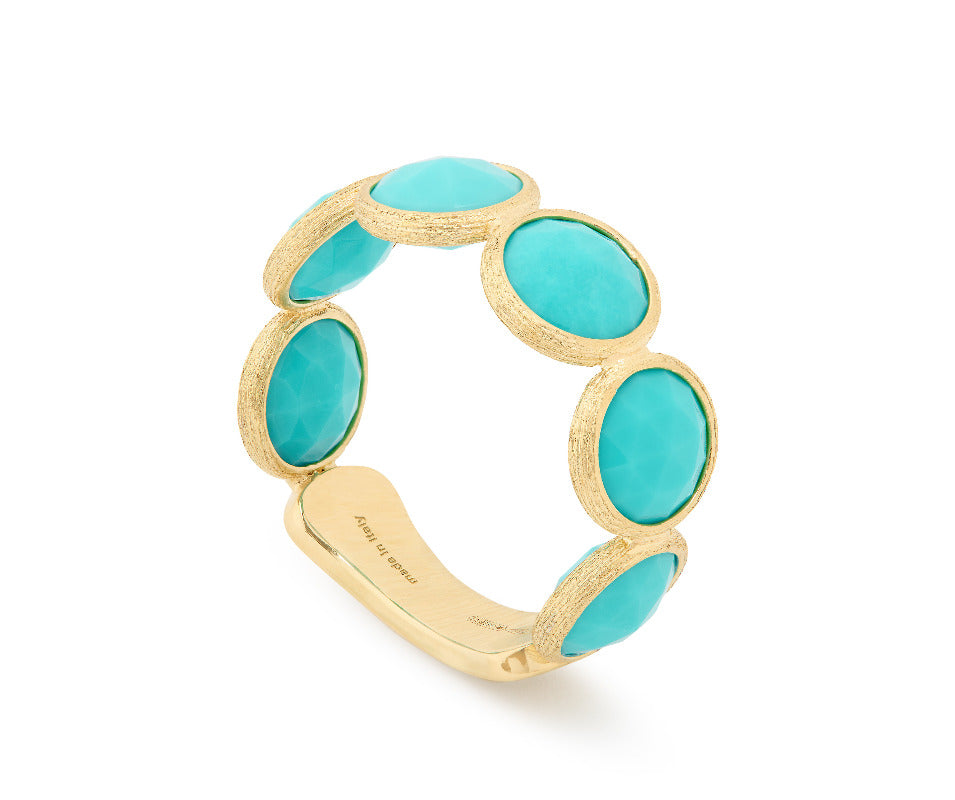 Marco Bicego Jaipur Colour Ring with Turquoise AB675_TU01_Y Bandiera Jewellers