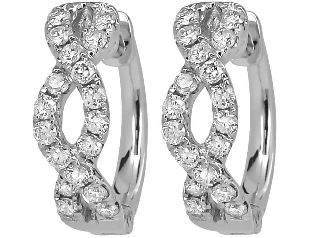 Bandiera Jewellers Diamond Twist Huggies 0.63ct AER-10961