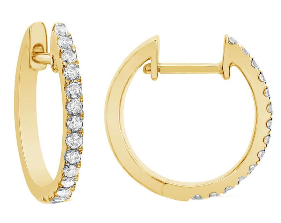 Diamond Hoop Earrings 0.25ct AER-12654-Y Bandiera Jewellers