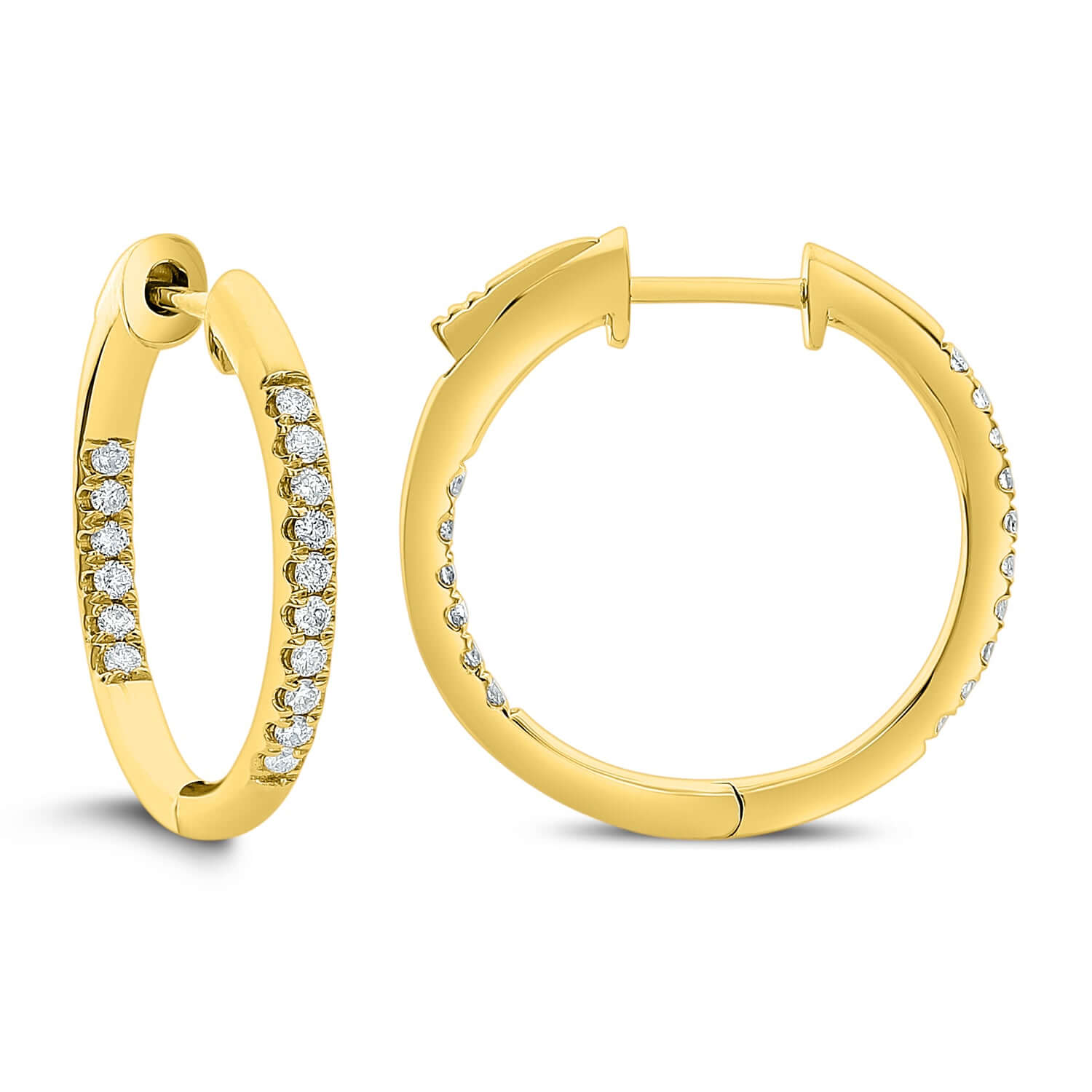 Bandiera Jewellers Diamond Hoop Earrings 0.25CT AER-14729-Y
