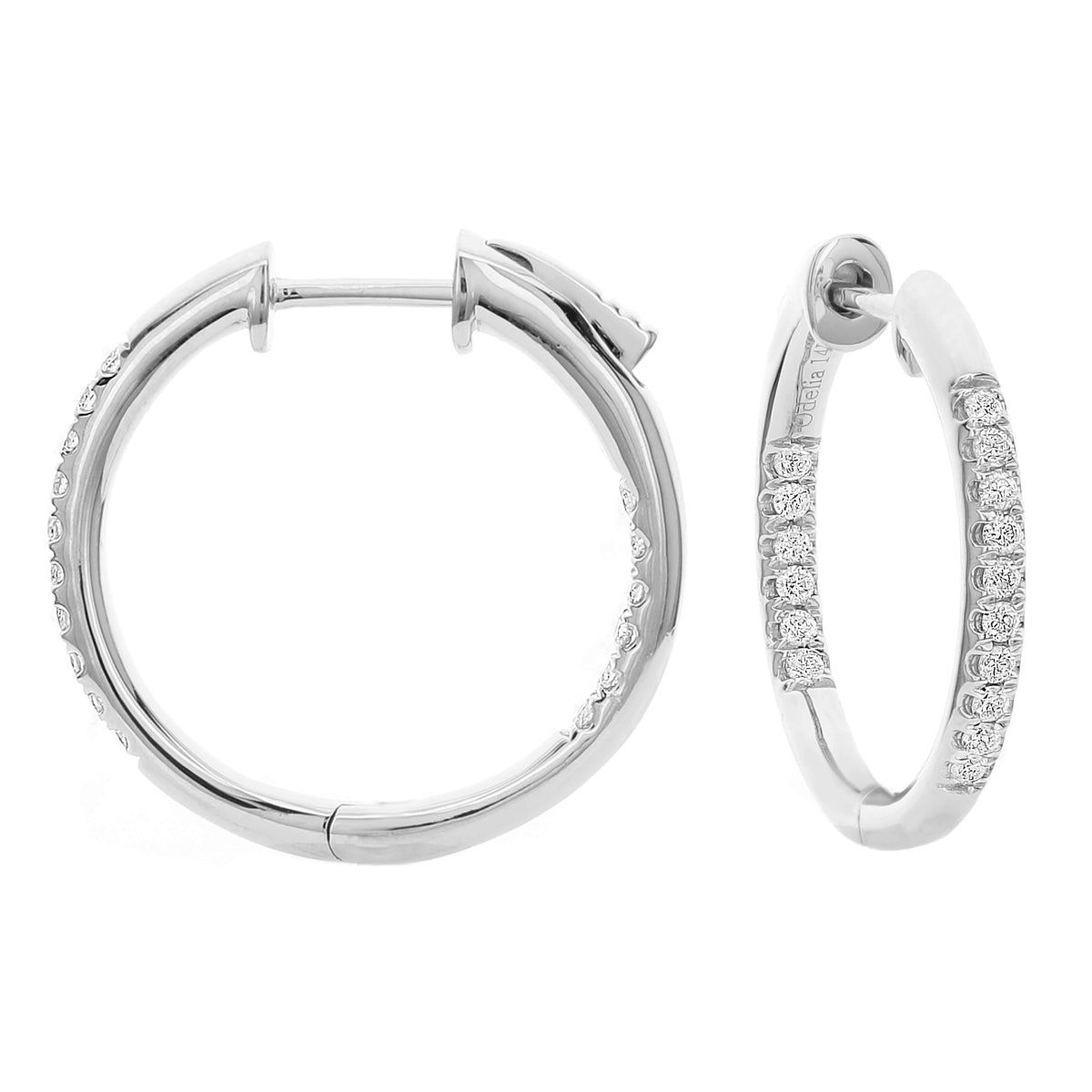 Bandiera Jewellers Diamond Hoop Earrings 0.25CT AER-14729