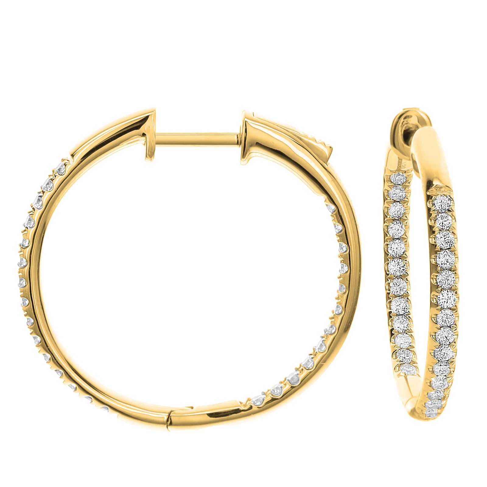 Bandiera Jewellers Diamond Hoop Earrings 0.50CT AER-14785-Y