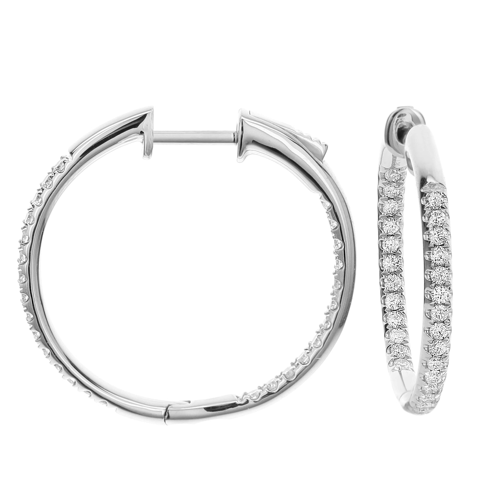 Bandiera Jewellers Diamond Hoop Earrings 0.50CT AER-14785