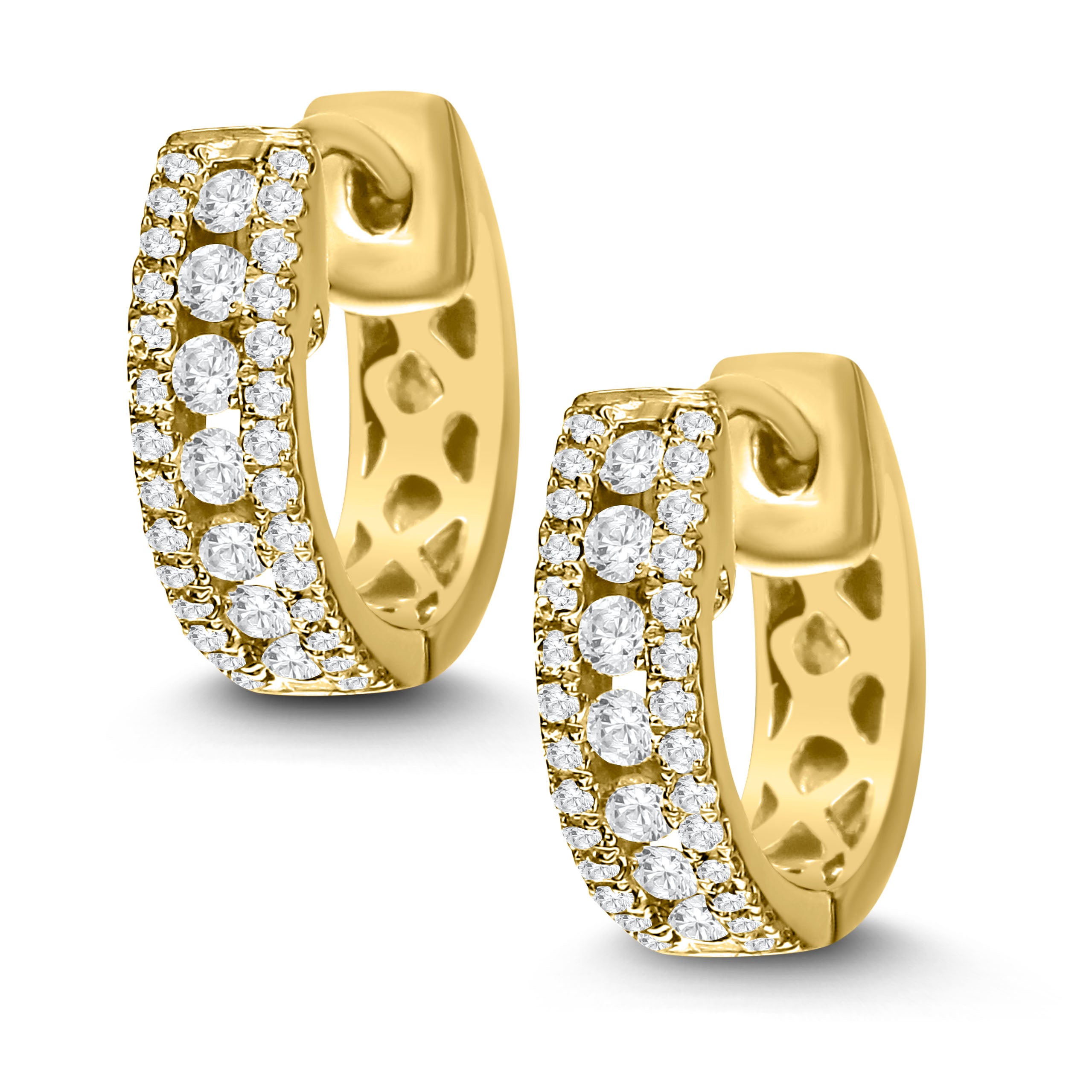 Diamond Hoop Earrings 0.35ct AER-5938-Y Bandiera Jewellers