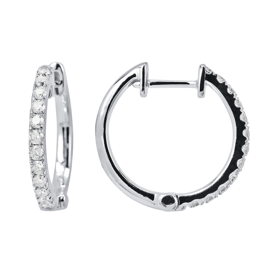 Diamond Hoop Earrings 0.31ct AER-9847-18KT Bandiera Jewellers