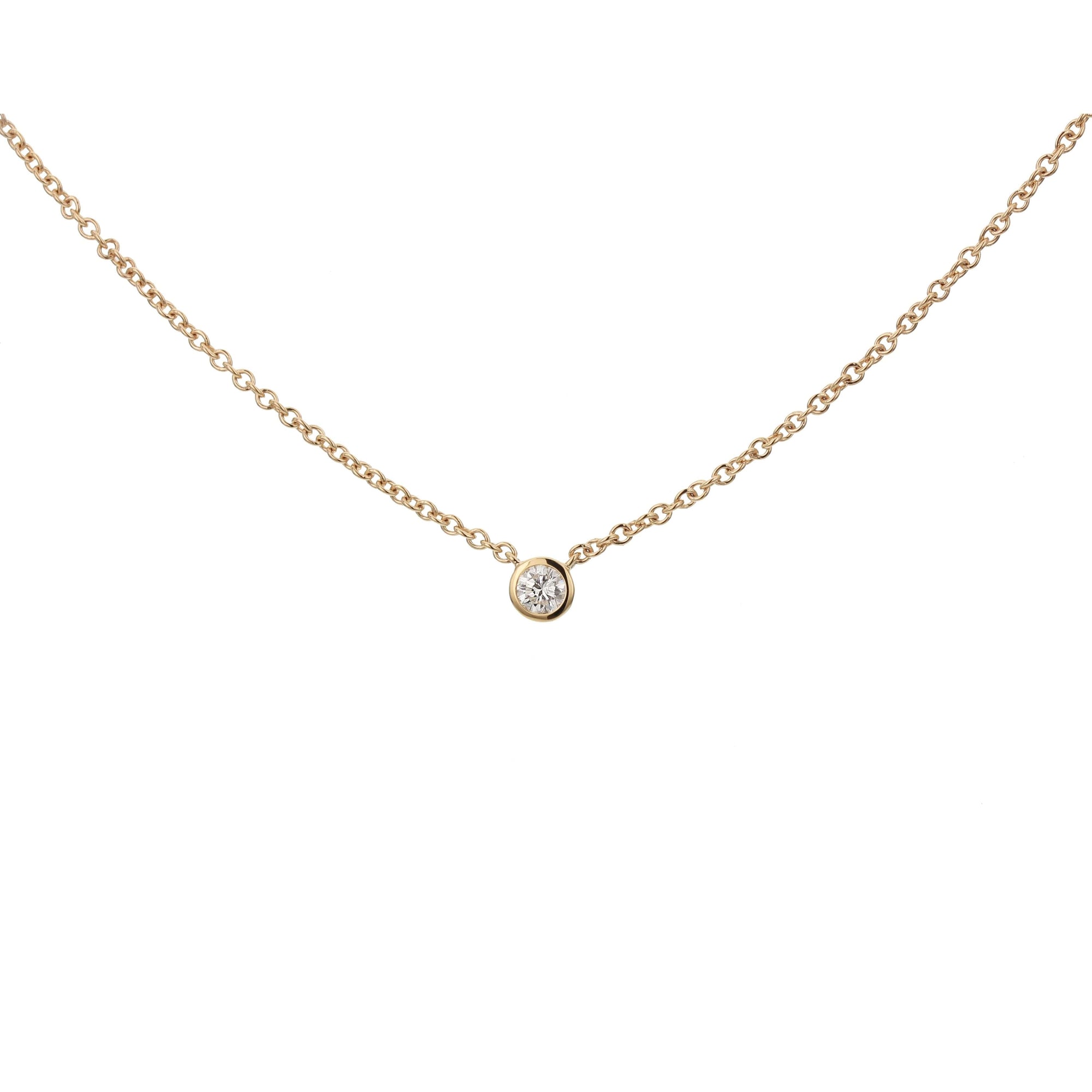 Bandiera Jewellers Diamond Solitaire Necklace 0.22ct ANK-19300-Y