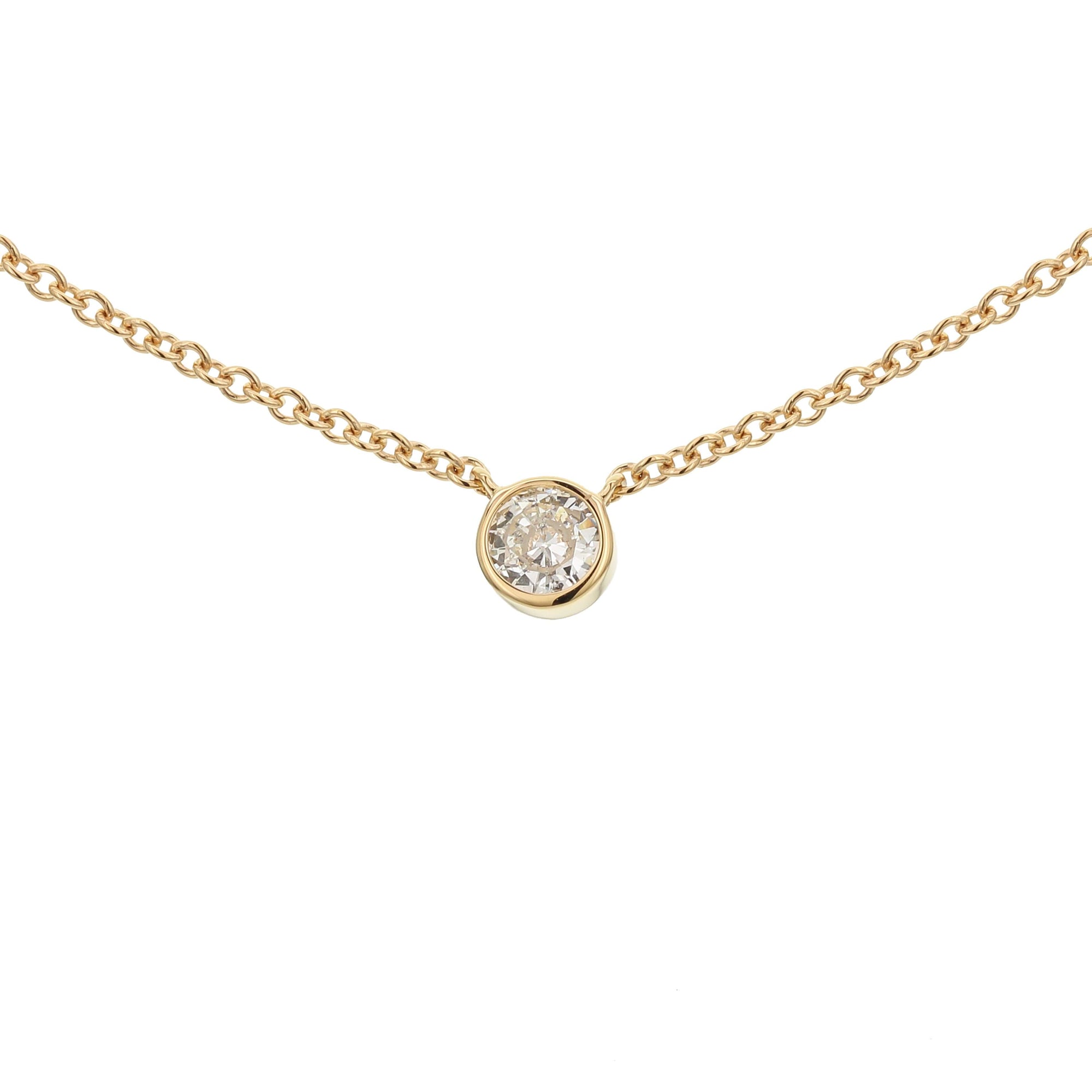 Bandiera Jewellers Diamond Solitaire Necklace 0.30ct ANK-19302-Y