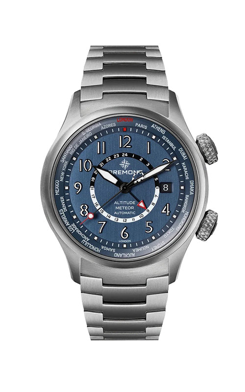 Bremont Time Zones ALT42-MT-Z-TI-BLBL-B Bandiera Jewellers