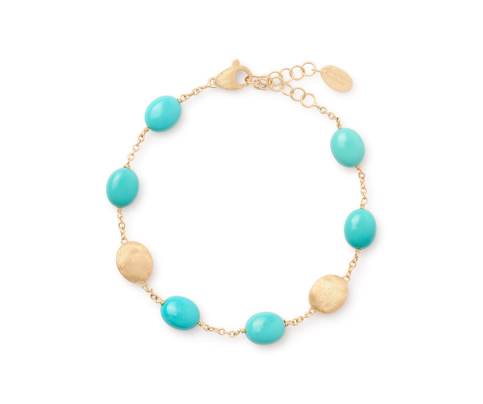 Marco Bicego Siviglia Bracelet Yellow Gold and Turquoise BB2769_TU01_Y Bandiera Jewellers