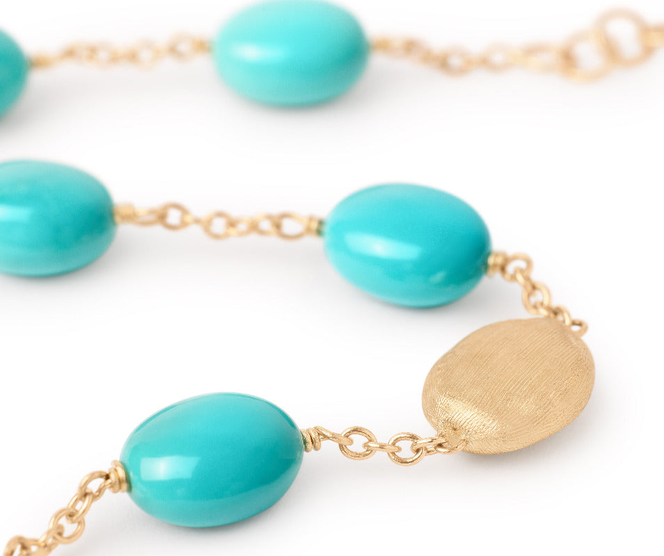 Marco Bicego Siviglia Bracelet Yellow Gold and Turquoise BB2769_TU01_Y Bandiera Jewellers